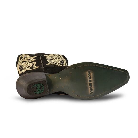 Buck & Brana Ginnger Black Leather Embroidered Western Boots Women's 8 - Picture 5 of 5